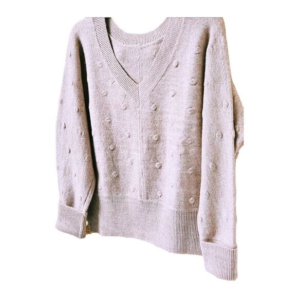 NWT WILLIAM RAST Women's V- Neck Dotted Light Pink Sweater - Picture 3 of 15